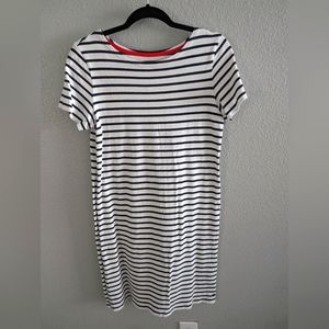 JOULES nautical bateau cotton dress blue stripe US 10